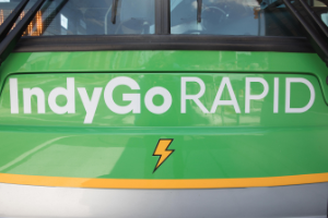 IndyGo Rapid bus front.