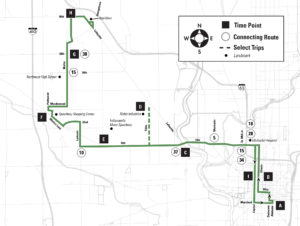 Route 25 – West 16th St Map
