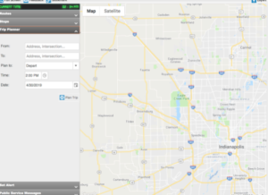 IndyGo trip planner screenshot