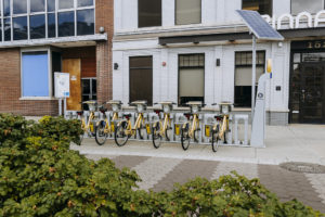 Pacer bikes at docking station