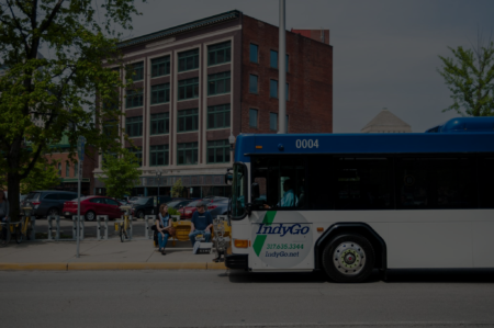 indygo bus at bus stop