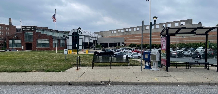 Bus Stop in front of West Campus