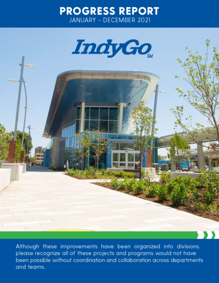 IndyGo Annual Progress Report 2021 front cover