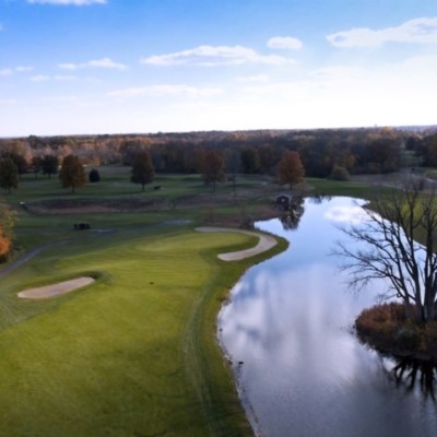 Areal view of Eagle Creek golf course