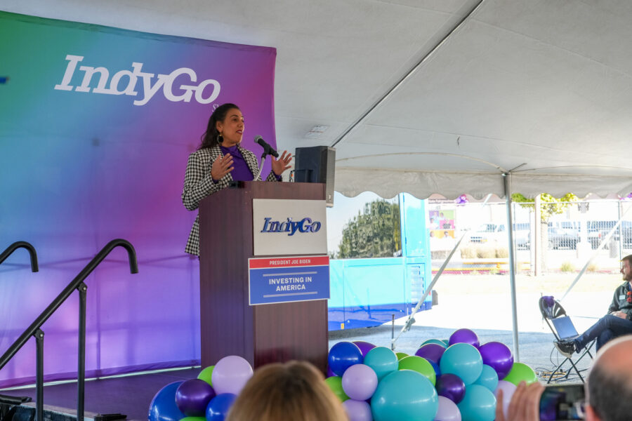 FTA Deputy Administrator Veronica Vanterpool at purple line ribbon cutting
