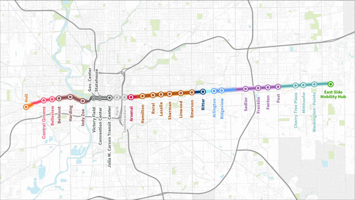 Blue Line Construction Map 2025
