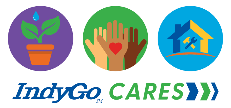 IndyGo Cares logo