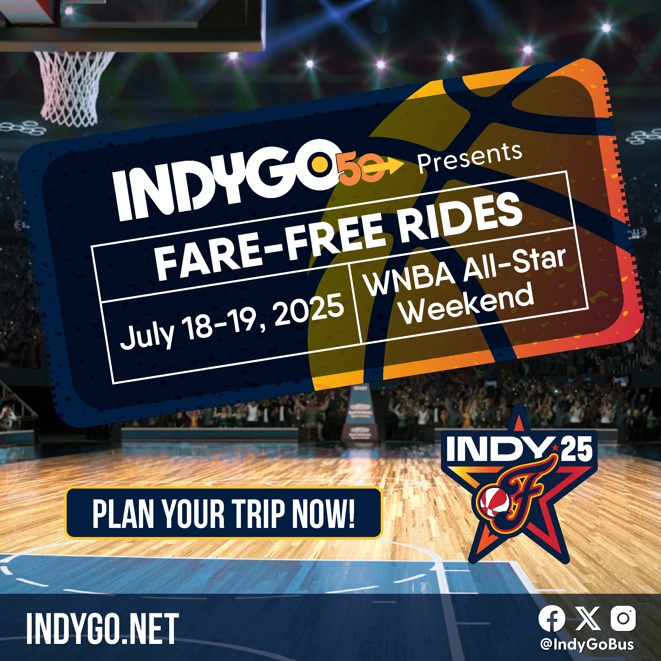 Fare Free Rides July 18-19, 2025 for WNBA All Star Weekend