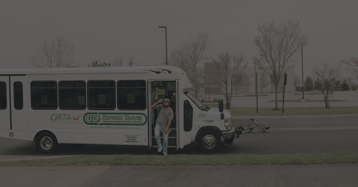Image of a man exiting a CIRTA bus.