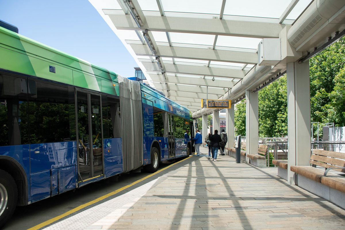 60 foot bus at Carson Transit Center