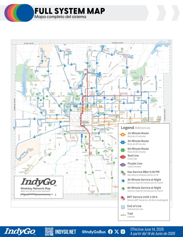 Full System map of June 2026 service changes